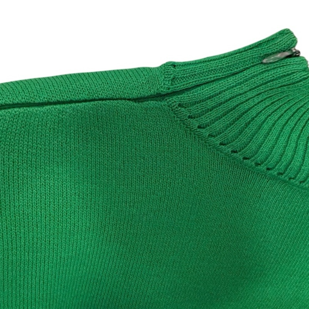 St. John Collection Green & Purple Knit Sweater Crest Logo Size M - Picture 5 of 7